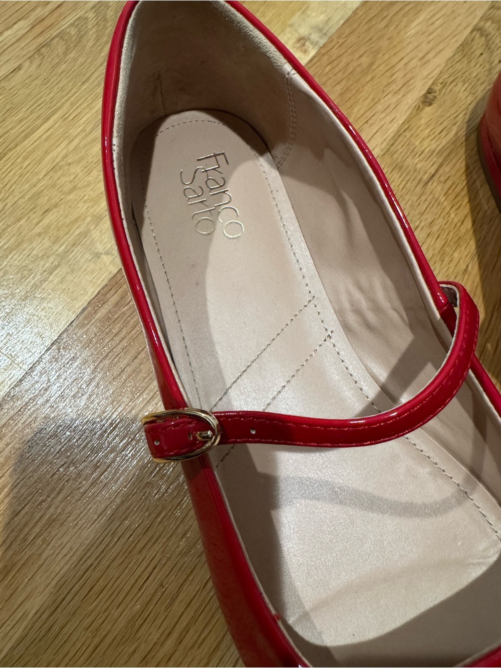 Franco Sarto Red Patent Mary Jane Flats - Picture 2 of 11